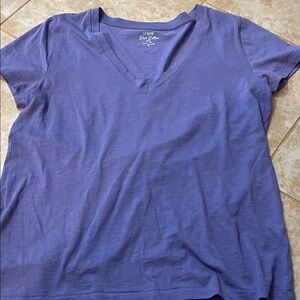 J. Crew Short-Sleeve V-Neck Tee in Lavender Purple